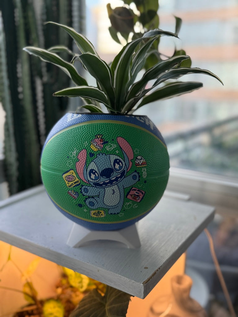 Mini Basketball Planter (Stitch)