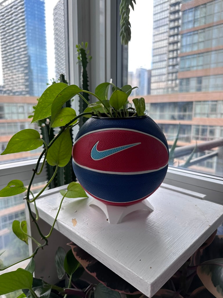 Nike Mini Basketball Planter (Baby Blue, Red, & Blue)