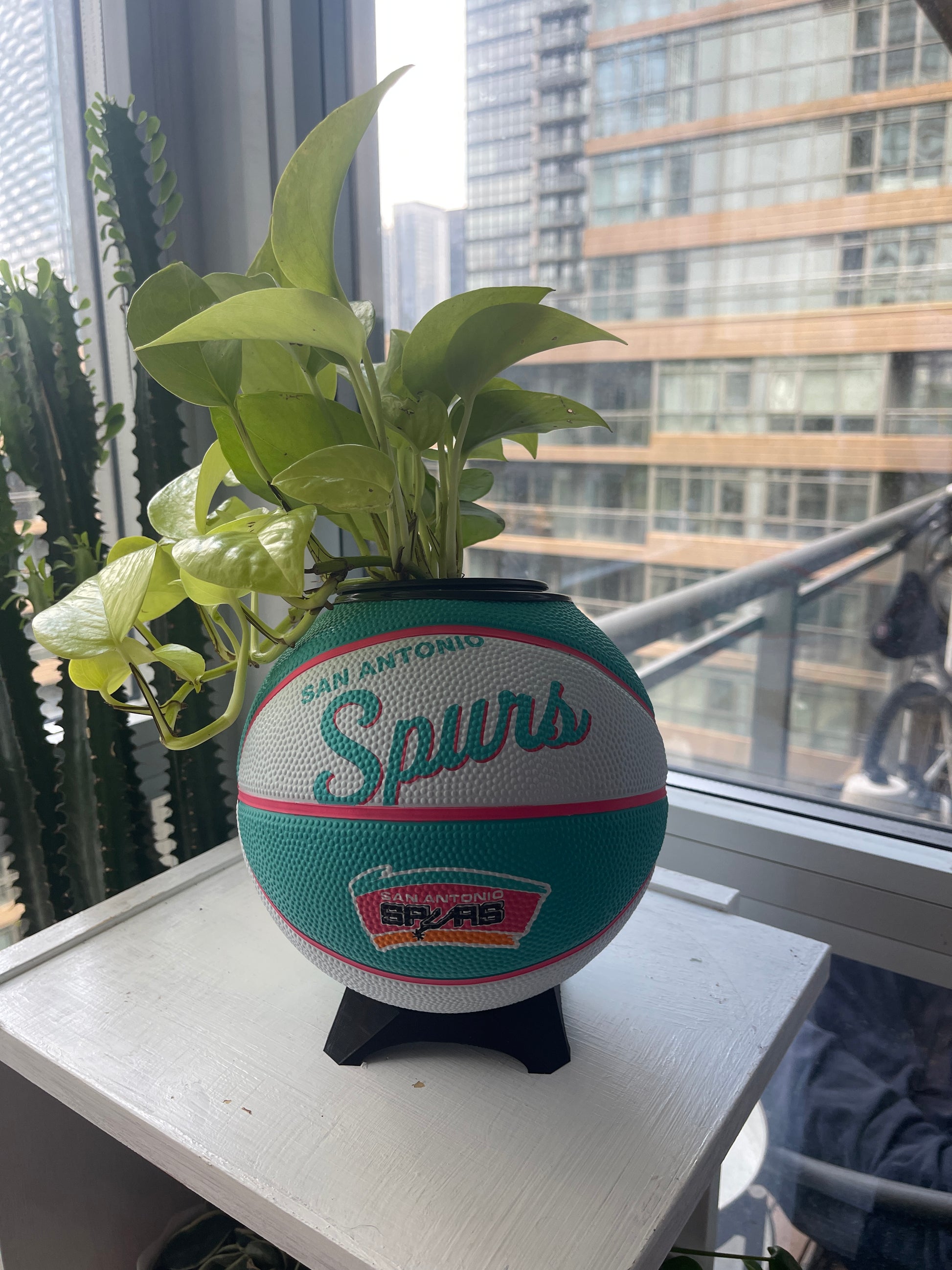 Mini Basketball Planter (San Antonio Spurs)