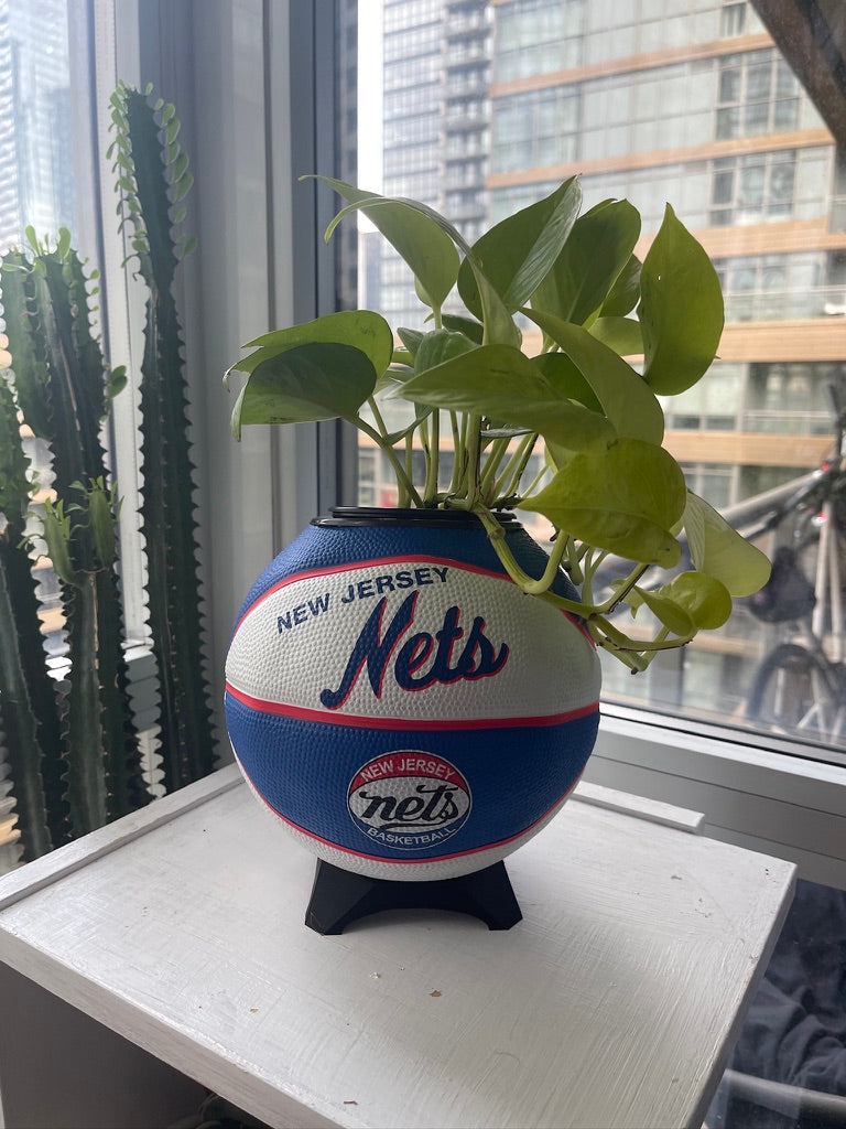 Mini Basketball Planter (New Jersey Nets)