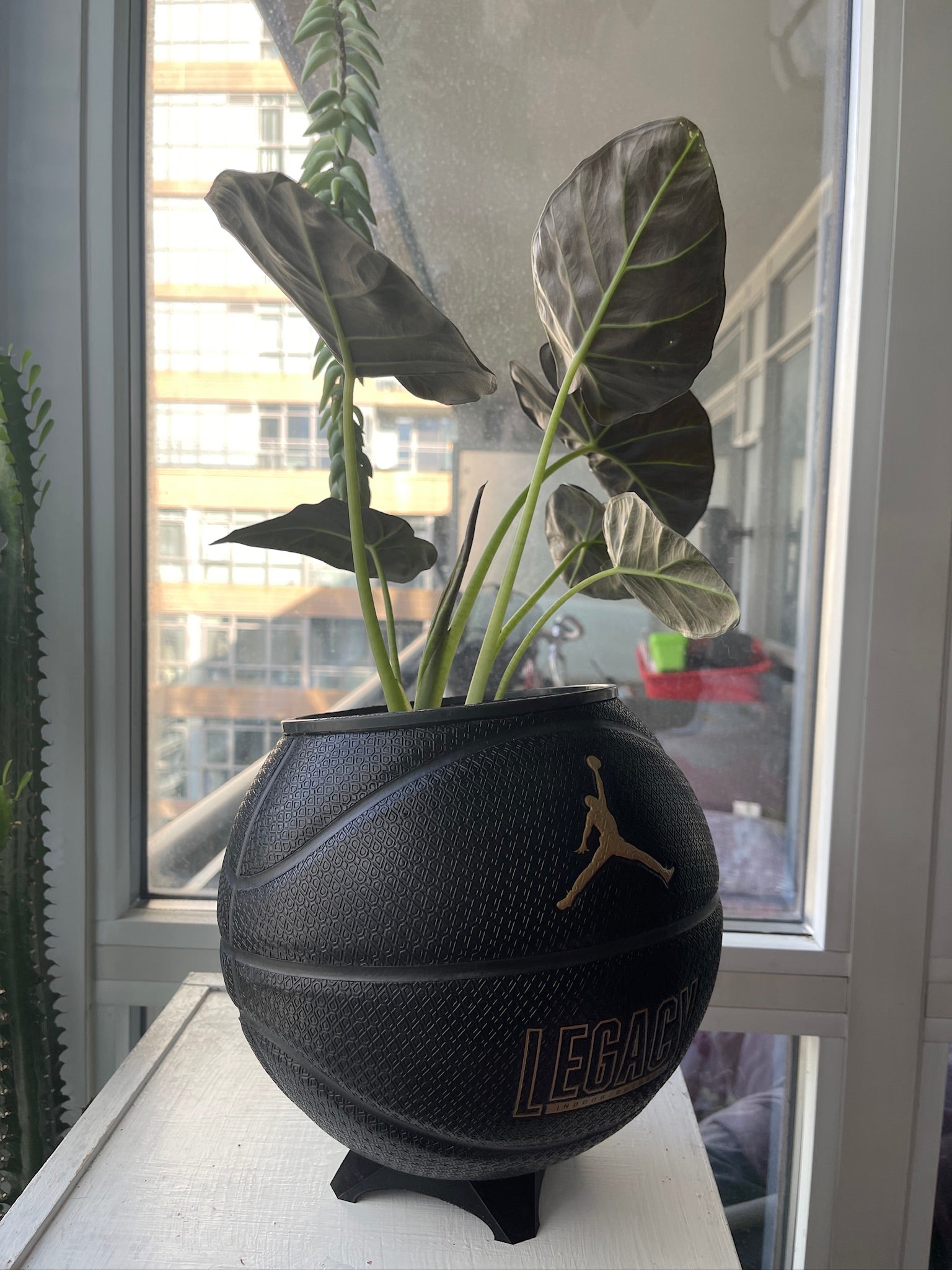 Nike Jordan Large Basketball Planter (Black & Gold)