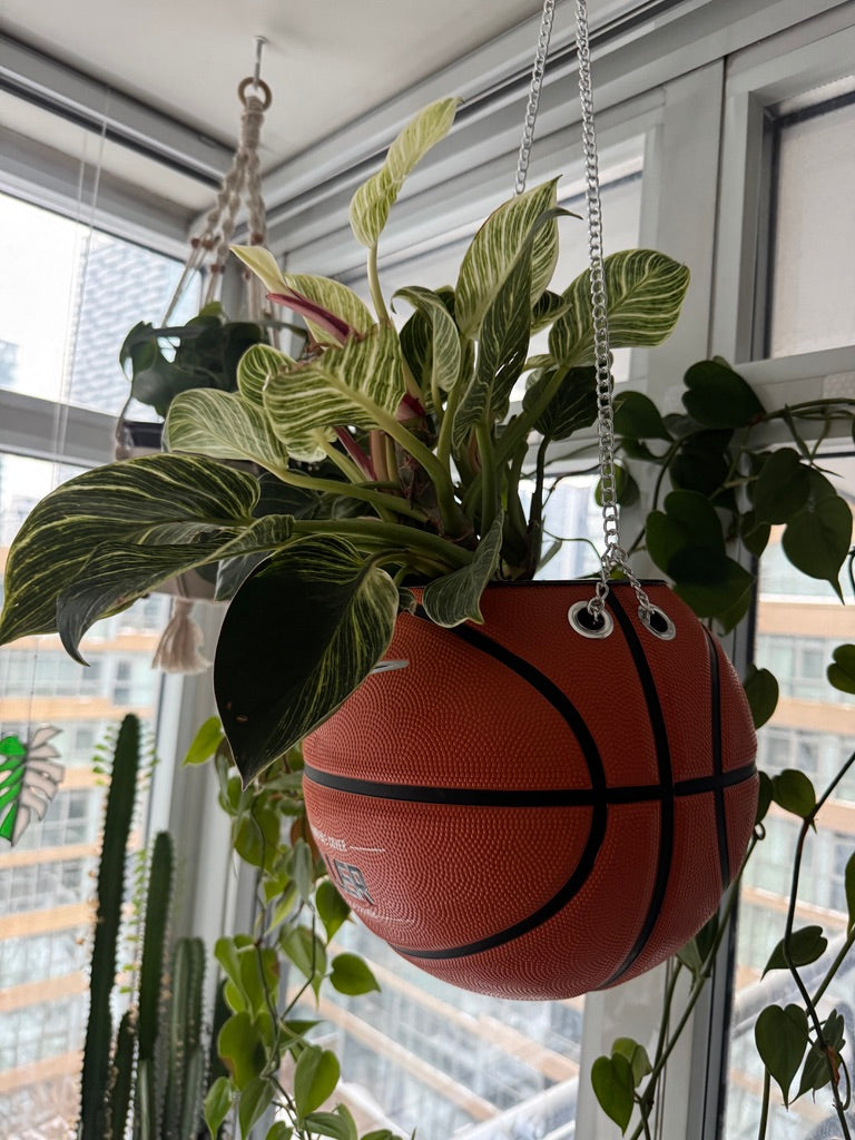 Nike Large Basketball Hanging Planter (Baller - Silver Chain)