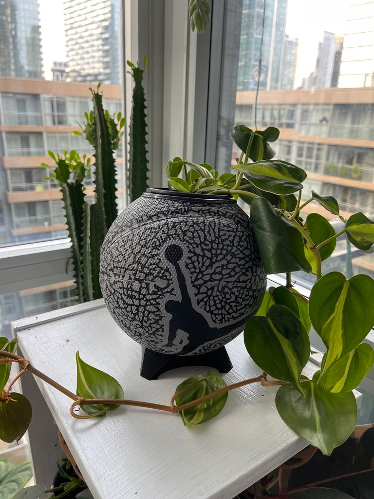 Nike Jordan Mini Basketball Planter (Grey Elephant Cement)
