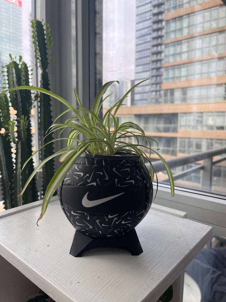 Nike Mini Volleyball Planter (Black Swoosh)