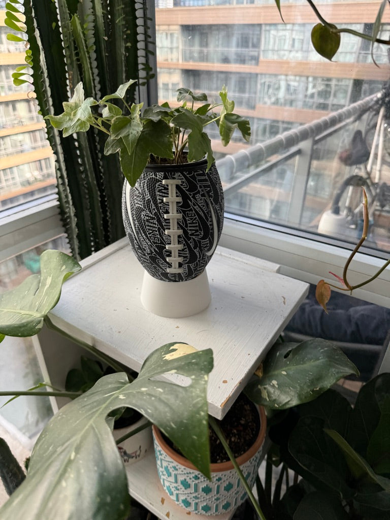Nike Mini Football Planter (Black and White)