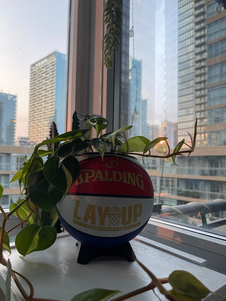 Mini Basketball Planter (Red, White, & Blue Lay Up)