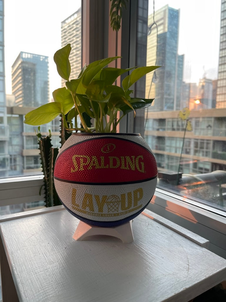 Mini Basketball Planter (Red, White, & Blue Lay Up)