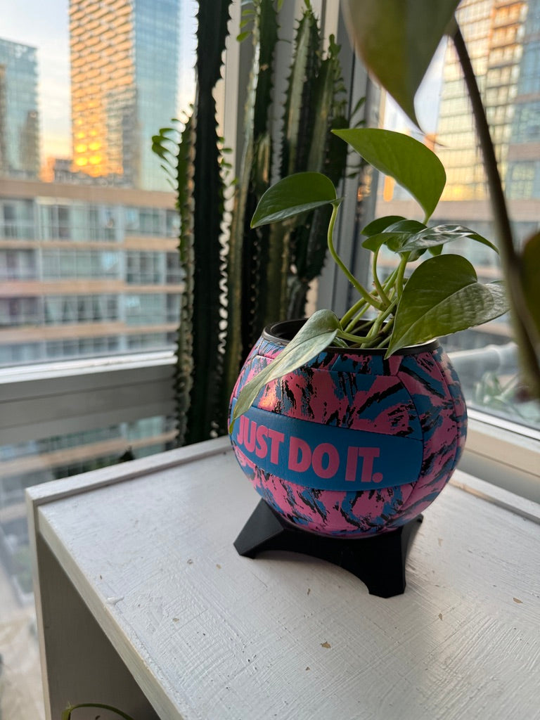 Nike Mini Volleyball Planter (Neon Party)