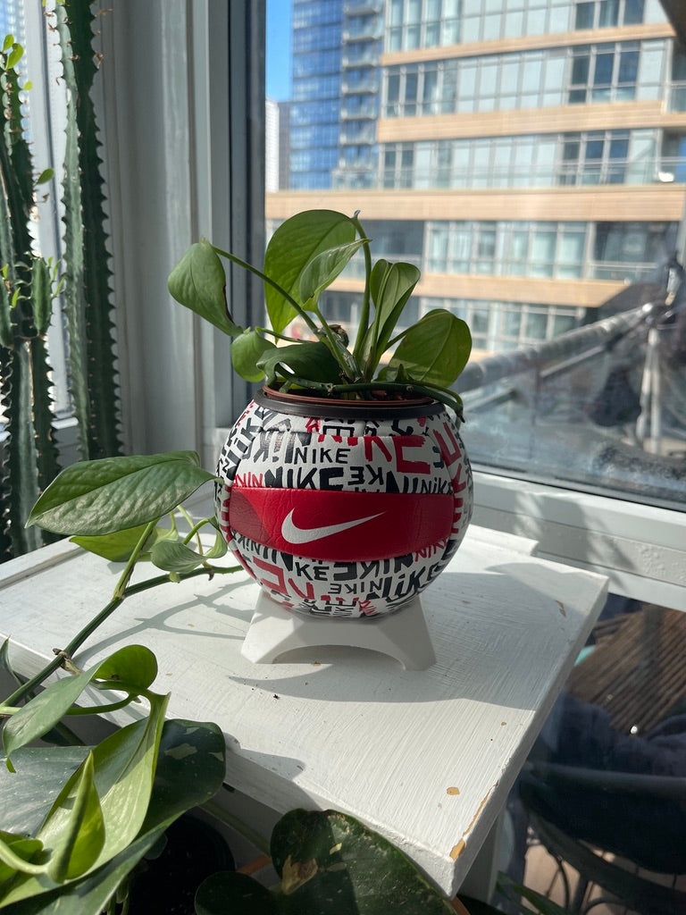 Nike Mini Volleyball Planter (Red & Black Graffiti)