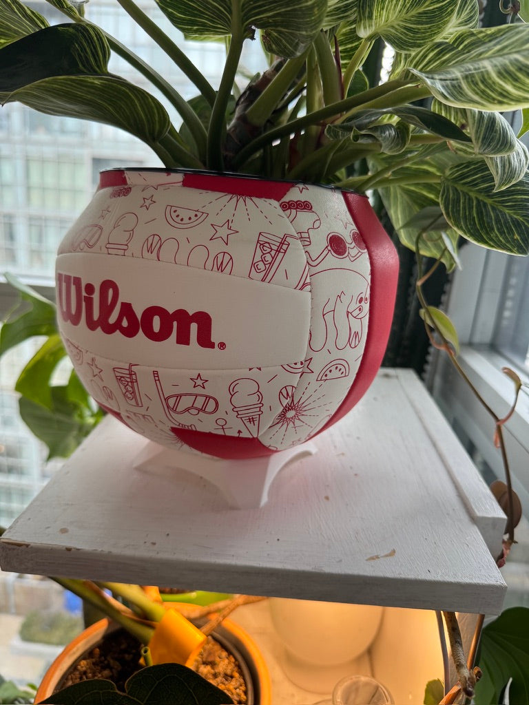 Large Volleyball Planter (Red Summer)