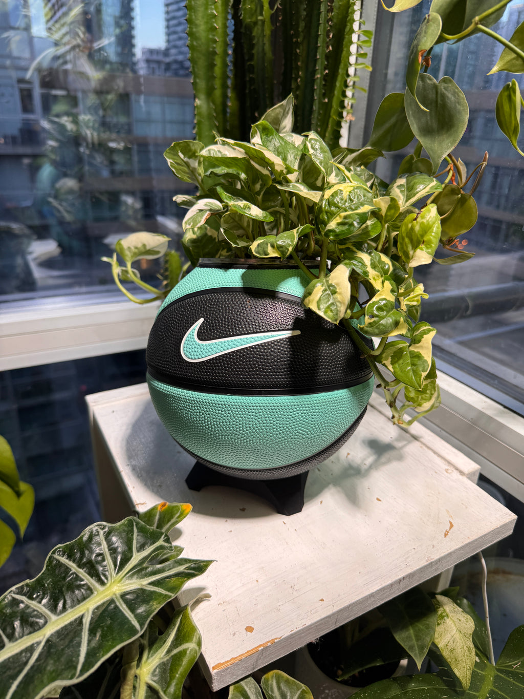 Nike Mini Basketball Planter (Tiff Blue & Black)