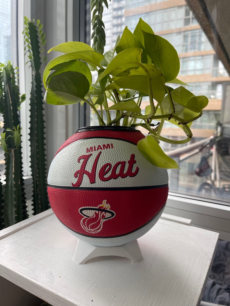 Mini Basketball Planter (Miami Heat)