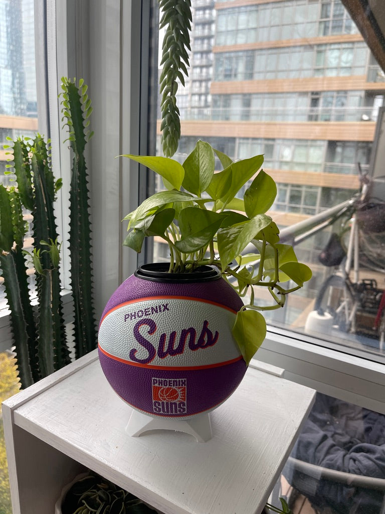 Mini Basketball Planter (Phoenix Suns)