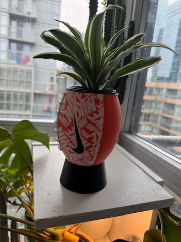 Nike Mini Football Planter (Orange & White)