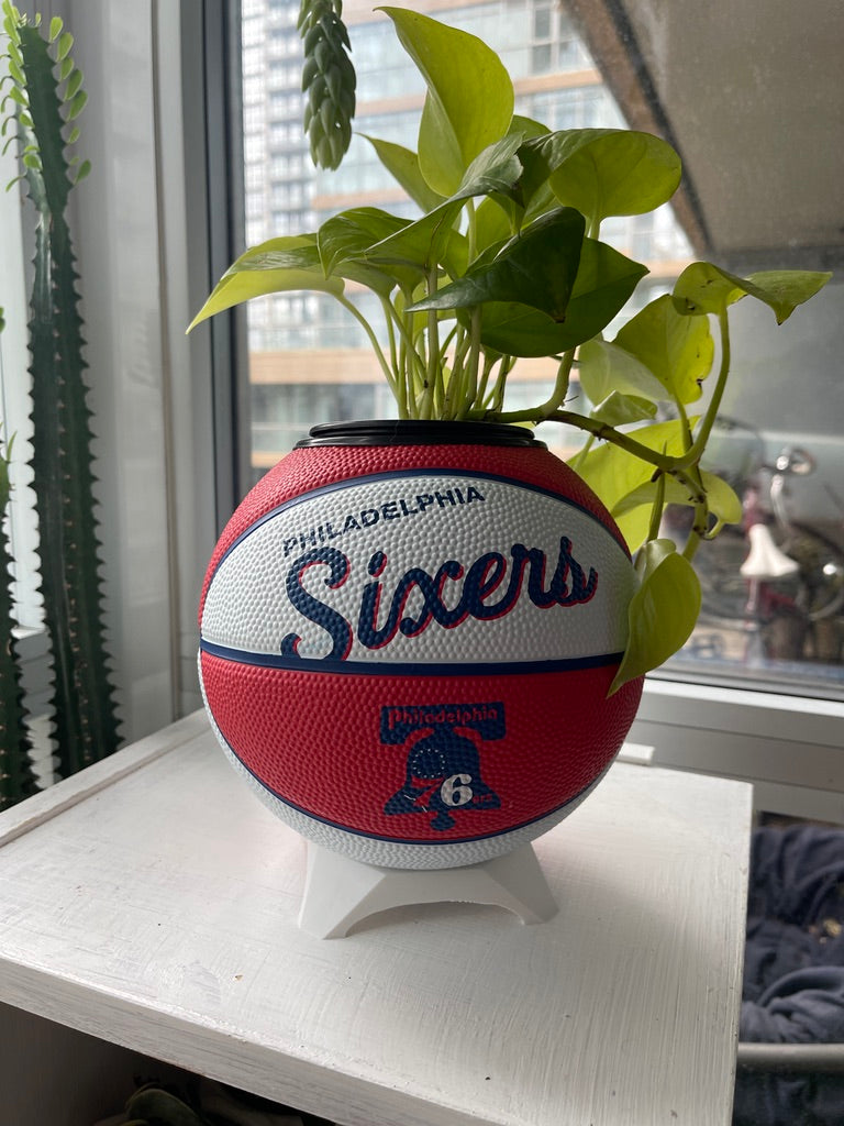 Mini Basketball Planter (Philadelphia 76ers)