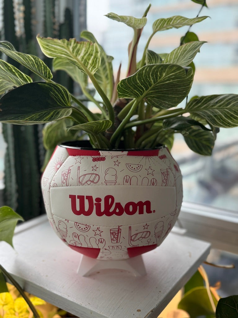 Large Volleyball Planter (Red Summer)