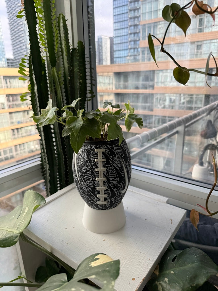 Nike Mini Football Planter (Black and White)