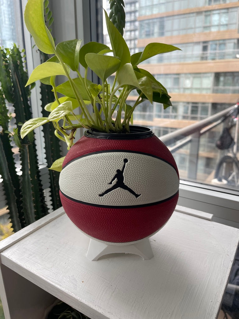 Nike Jordan Mini Basketball Planter (Red & White)