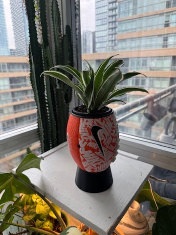 Nike Mini Football Planter (Orange & White)
