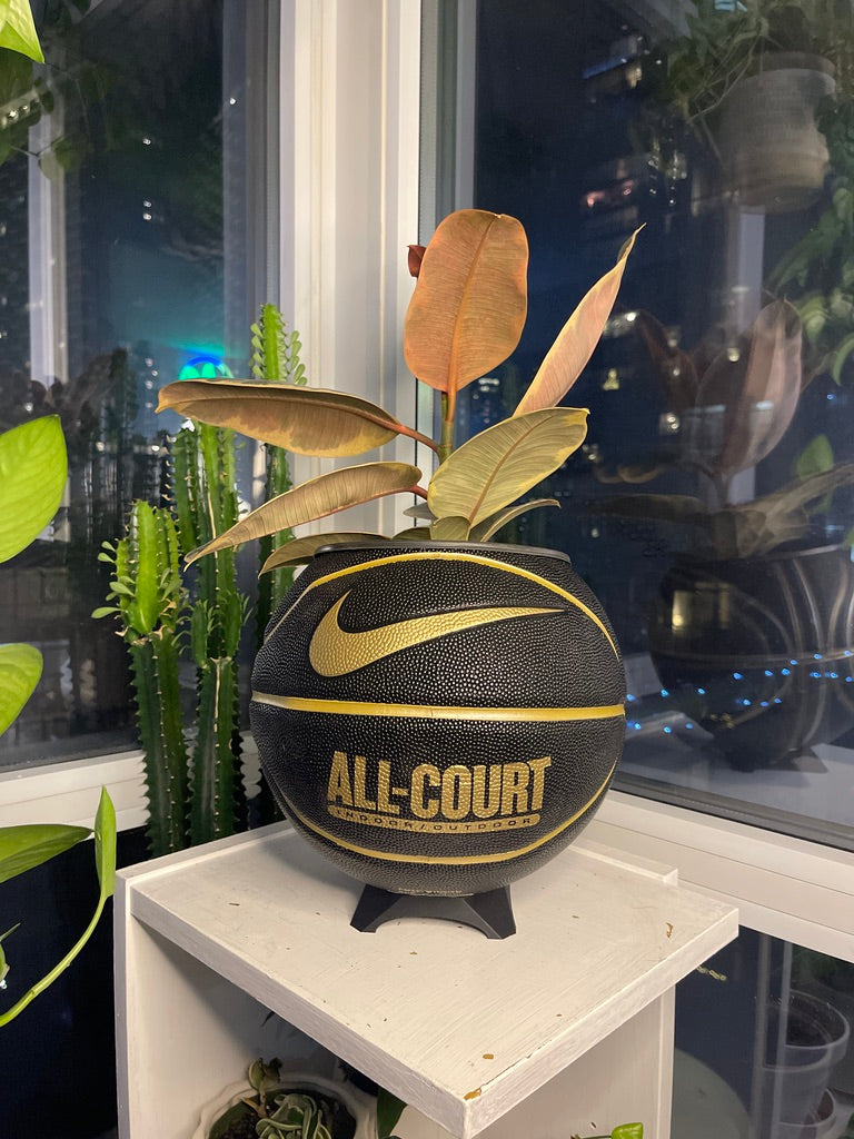 Nike Large Basketball Planter (Black & Gold All-Court)