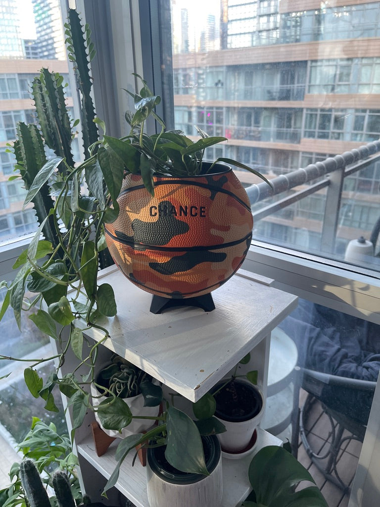 Large Basketball Planter (Chance - Camo)