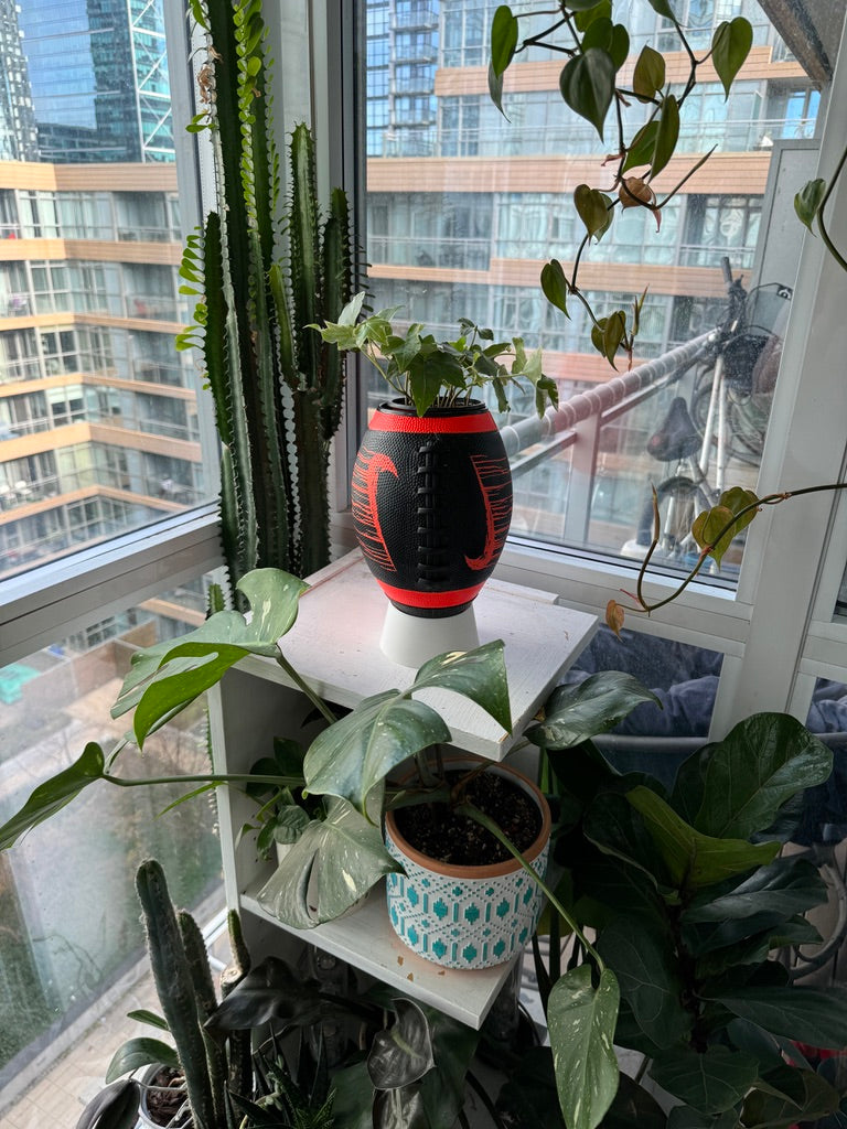 Nike Large Football Planter (Red/Orange & Black)