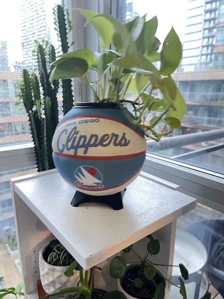 Mini Basketball Planter (San Diego Clippers)