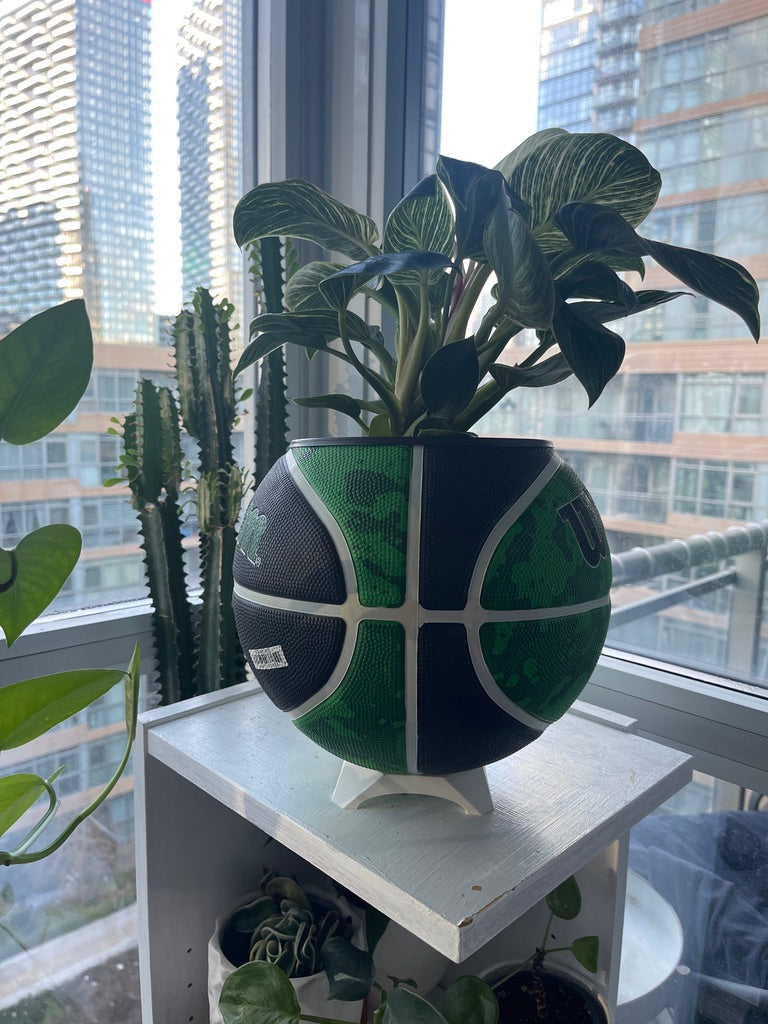 Large Basketball Planter (Boston Celtics - Tie Dye)