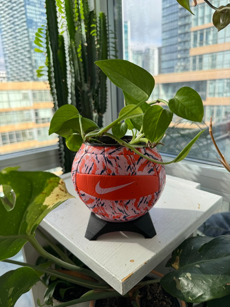 Nike Mini Volleyball Planter (Orange Abstract)
