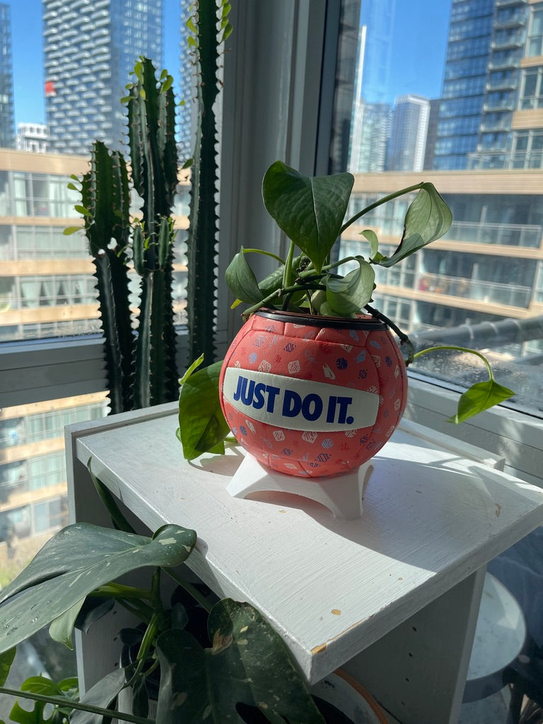 Nike Mini Volleyball Planter (Peach Pit)