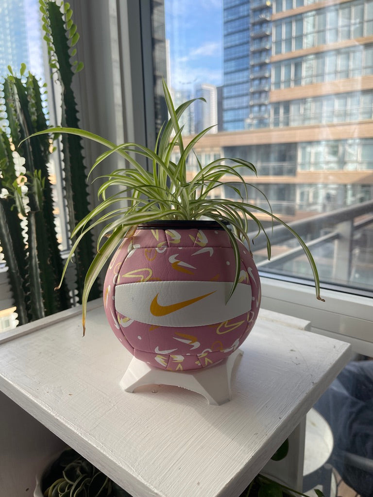 Nike Mini Volleyball Planter (Pink Swoosh)
