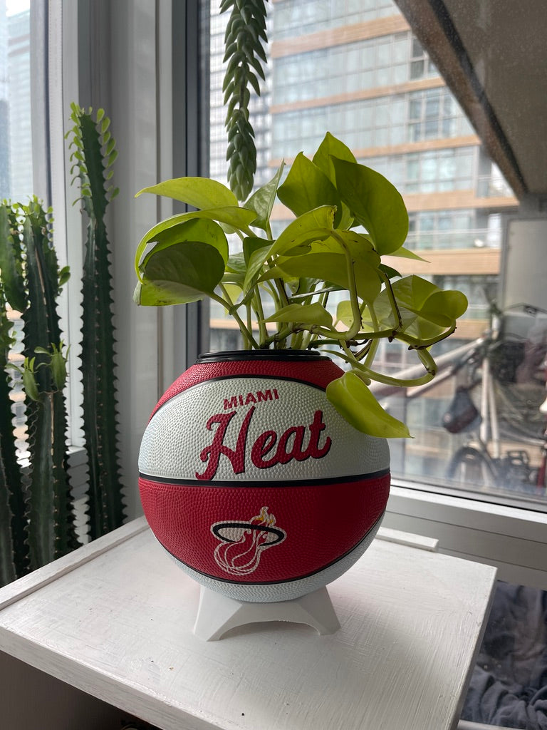 Mini Basketball Planter (Miami Heat)