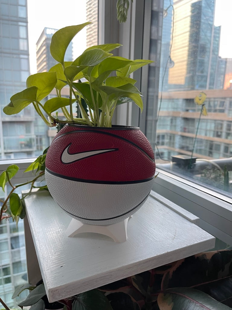 Nike Mini Basketball Planter (Red & White)