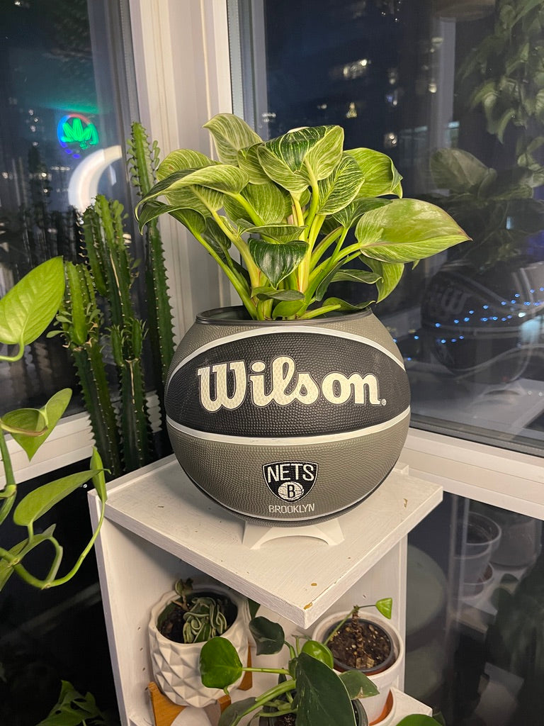Large Basketball Planter (Brooklyn Nets)