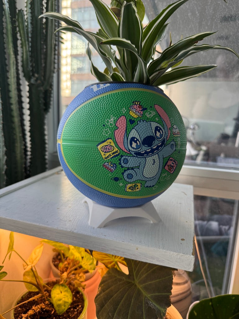 Mini Basketball Planter (Stitch)