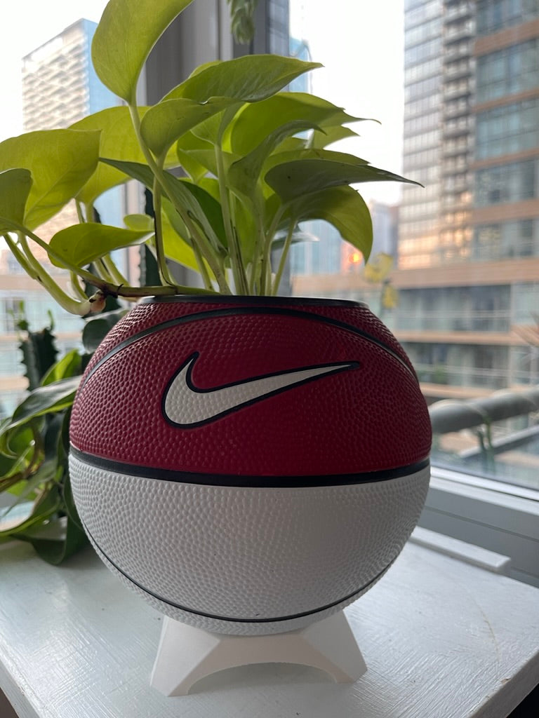Nike Mini Basketball Planter (Red & White)