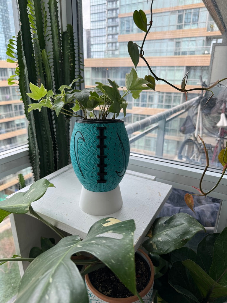 Nike Mini Football Planter (Turquoise)