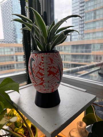 Nike Mini Football Planter (Orange & White)