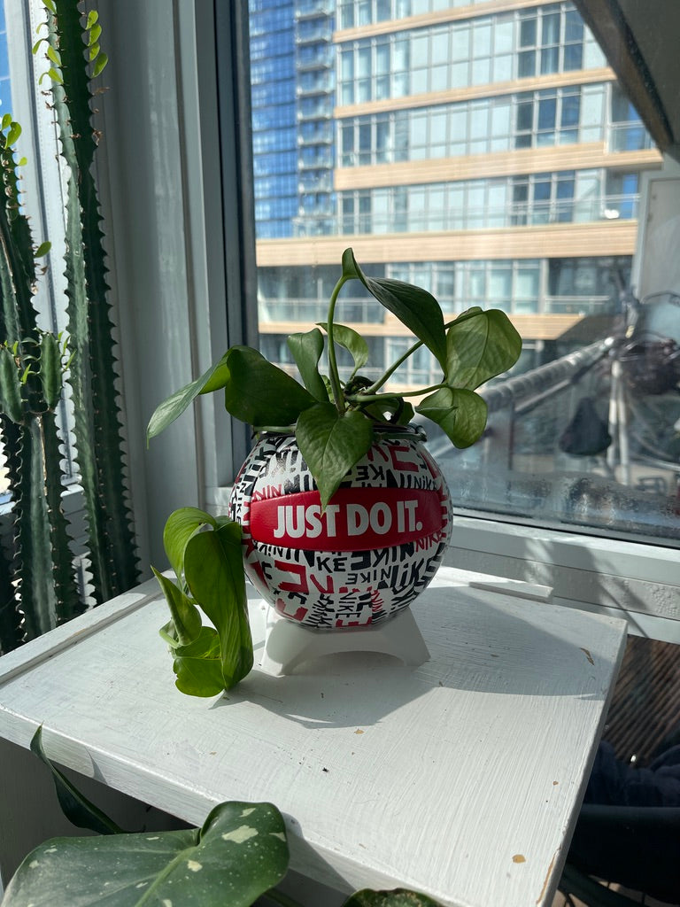 Nike Mini Volleyball Planter (Red & Black Graffiti)