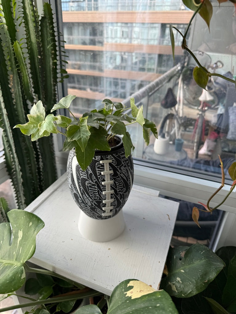 Nike Mini Football Planter (Black and White)