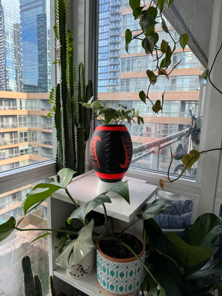 Nike Large Football Planter (Red/Orange & Black)