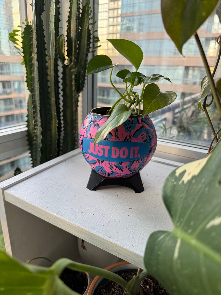 Nike Mini Volleyball Planter (Neon Party)