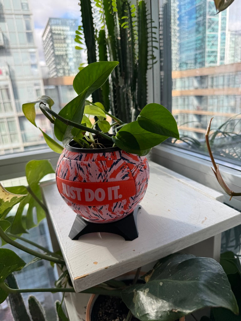 Nike Mini Volleyball Planter (Orange Abstract)