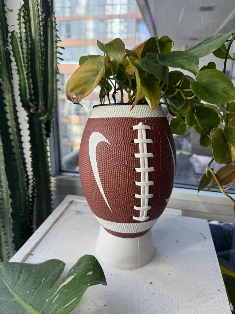 Nike Large Football Planter (Brown & White)