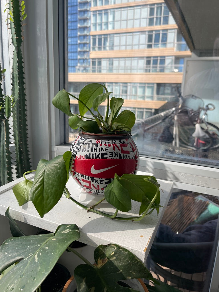 Nike Mini Volleyball Planter (Red & Black Graffiti)
