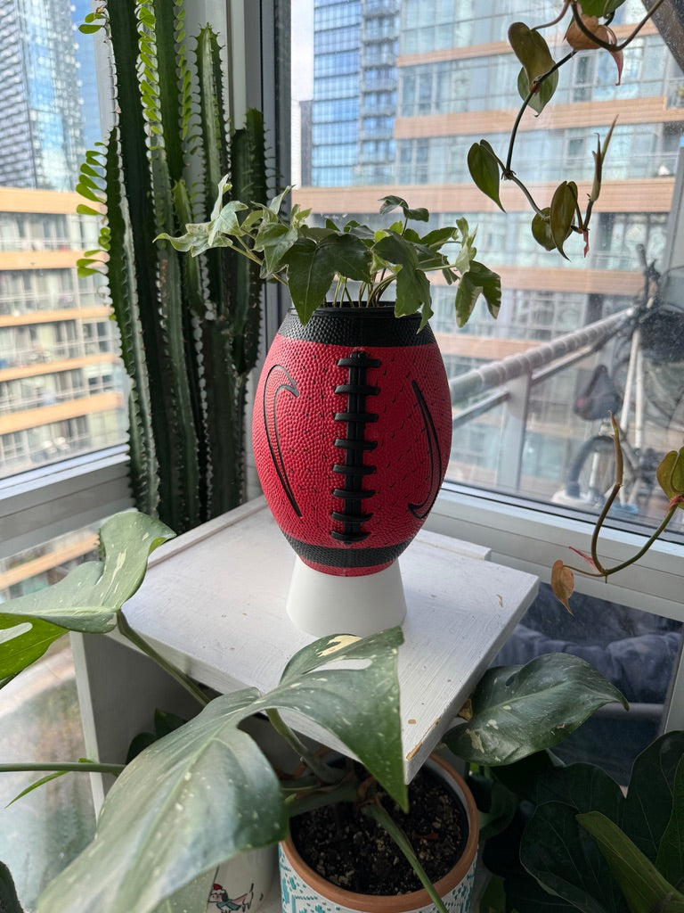 Nike Large Football Planter (Red Swooshed)