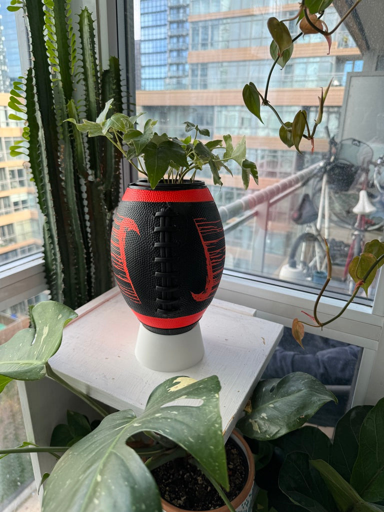 Nike Large Football Planter (Red/Orange & Black)