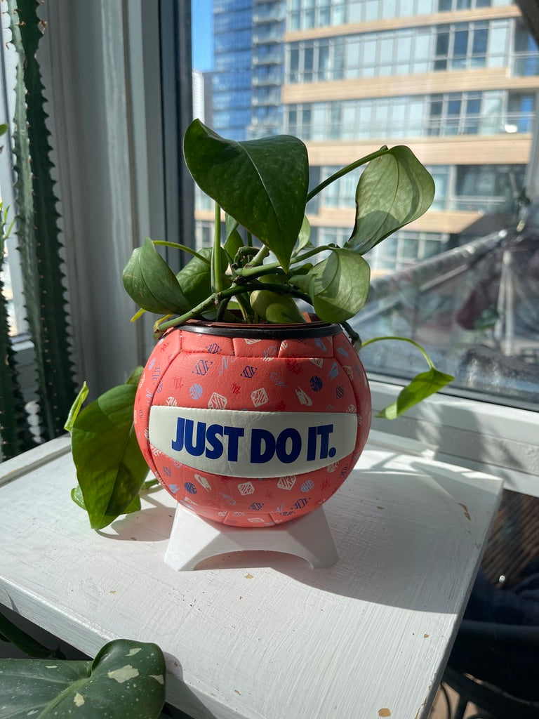 Nike Mini Volleyball Planter (Peach Pit)