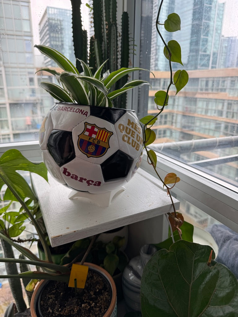 Large Soccer Ball Planter (FC Barcelona)