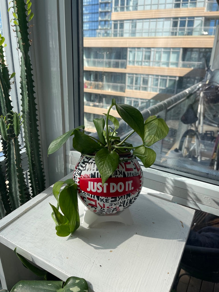Nike Mini Volleyball Planter (Red & Black Graffiti)